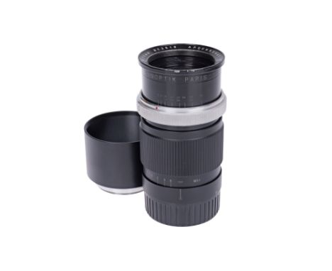 Leica M mount conversion, black, serial no. 2516, body, VG-E, elements, VG, some light internal hazeSAMPLE PHOTOGRAPHS: We ha