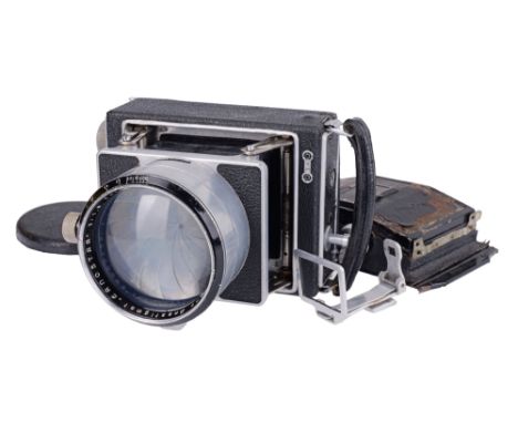 1927-1929, black/chrome, with Ernemann Ernostar Anastigmat f/1.8 125mm lens, black/chrome, serial no. 225062, body, G, shutte