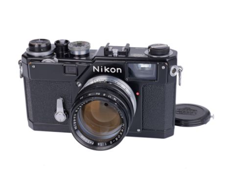 1964, black, serial no. 6321192, with Nikon Nikkor-S f/1.4 50mm lens, black, serial no. 140945, body, G-VG, shutter working, 