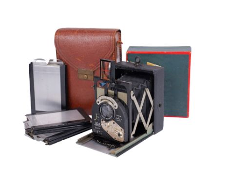 1912-35, black, serial no. B1440, with Ross Xpres f/4.5 75mm lens, black, serial no. 209472, body, G-VG, shutter working, len