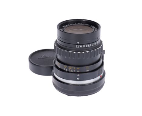Leica M mount, black, serial no. 2495802, body, VG, elements, VG, some light internal haze, with maker's caps