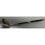 GLASGOW: A 19th Century Scottish silver toddy ladle.