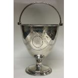 A good 18th Century George III silver swing handled basket with BGL.