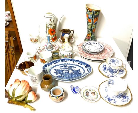 Large selection of miscellaneous pottery to include Royal stafford, ceramic art, h bequet quaregnon vase 576 etc 