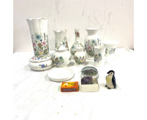 Large selection of miscellaneous pottery includes poole, aynsley etc 