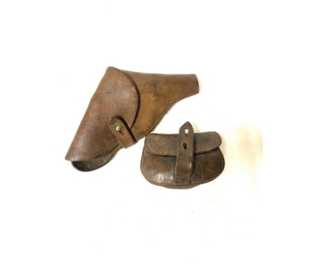 WW1 gun holster and ammunition pouch 