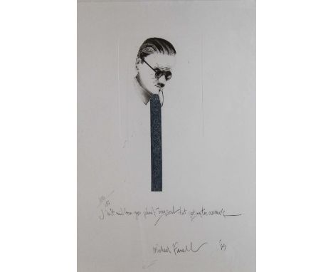Michael Farrell I DON'T MIND HOW YOU PAINT MY SOUL BUT GET MY TIE CORRECT Lithograph, signed, inscribed and dated , 1999, ed.