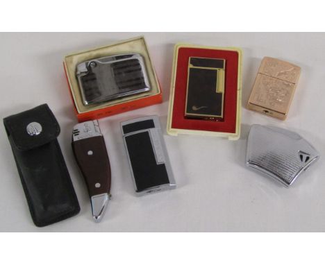 Lighters include Laguiole, Pierre Cardin with cigar cutter, Myon made in France, Sunflower made in China, Cardiel Pipe and No
