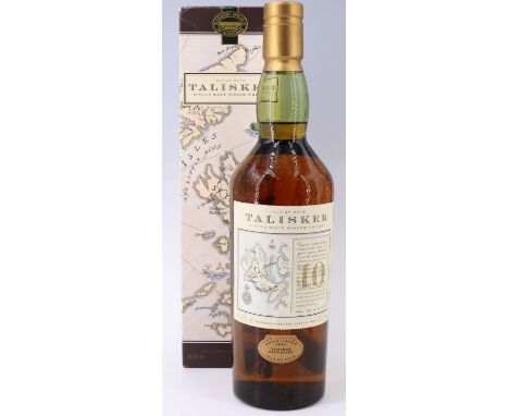 A boxed bottle of Talisker 10 Year Old Single Malt Scotch Whisky, 700 ml