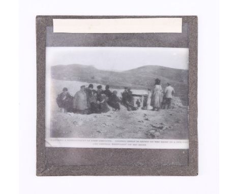 A Russo-Japanese War photographic magic lantern slide depicting the bombardment of Fort Ehr-Lung