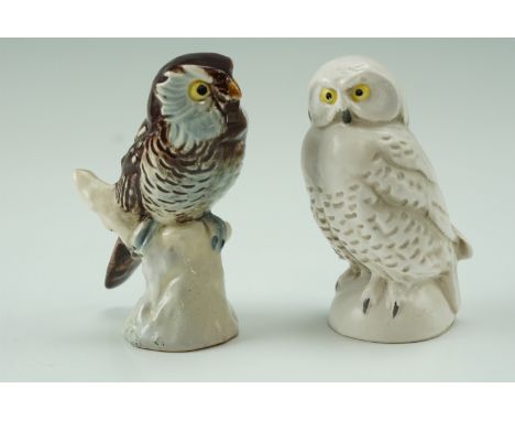 Two Goebel owl figurines, tallest 8 cm