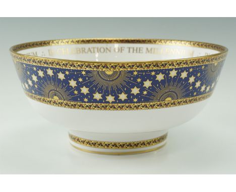 A Spode The Millennium Achievement bowl, 26 cm diameter