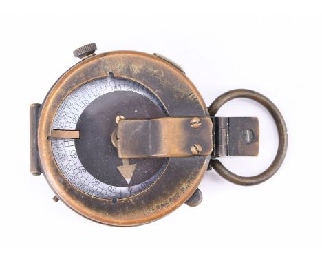 A 1918 British army Verner's patent prismatic marching compass