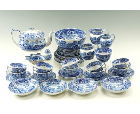 A Spode Blue Italian tea set