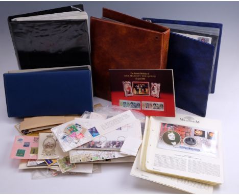 Four albums of first day stamp covers together with Millennium coin covers, loose covers, loose stamps, etc 