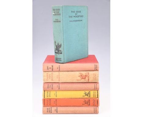 P G Wodehouse, 7 various Jeeves and Wooster first editions