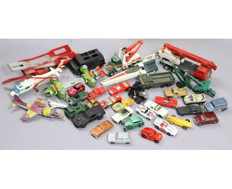 Approximately fifty various die-cast &amp; other scale model vehicles by Corgi, Dinky &amp; others, all unboxed.