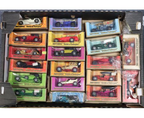 Approximately sixty various die-cast scale models by Matchbox &amp; others, each with window box.