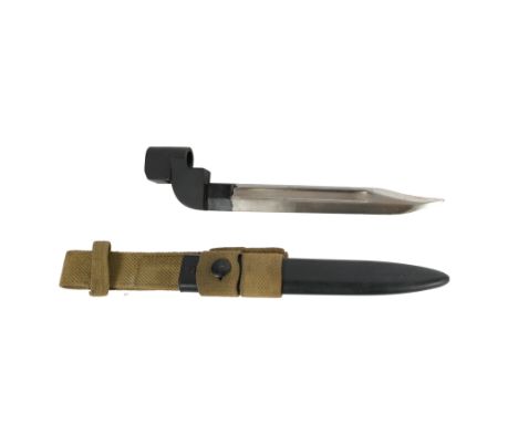 BRITISH NO.9 SOCKET KNIFE BAYONET. British No.9 Socket Knife Bayonet, made by Enfield in 1952, socket stamped 'No9 Mk1' and '
