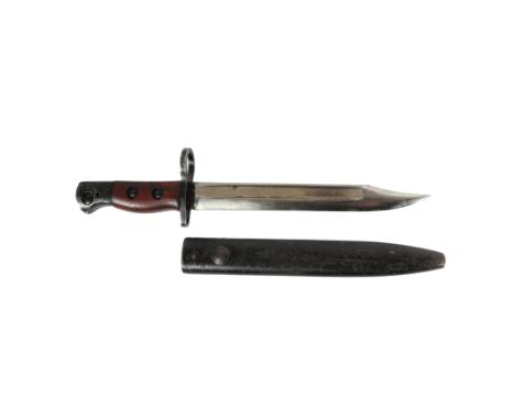 BRITISH NO.5 KNIFE BAYONET. British No.5 Knife Bayonet for use with the Lee Enfield No.5 Mk 1 'Jungle Carbine, makers code 'S