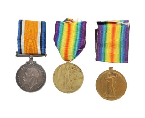 THREE WW1 MEDALS. First World War pair of medals to a Canadian soldier, 1914-1918 British War Medal and Victory Medal (772565