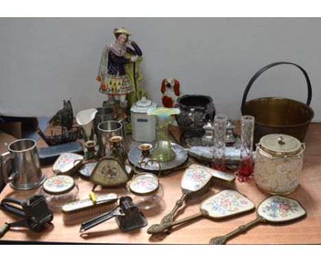 A selection of Victorian tureens, meat plates, a Royal Doulton 'Agean' part dinner service and a large selection of cut glass
