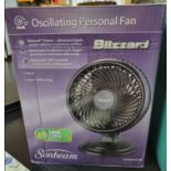 Sunbeam SAOF87BLZ-CN - Blizzard Oscillating Personal Fan - Black
