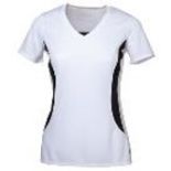 Sanmar L3510 - Ladies Wicking V-Neck T-Shirt - White