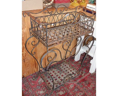Victorian wirework planter on stand