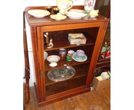 Edwardian light mahogany display cabinet