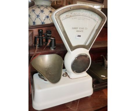 Surrey Scale Co. enamel shop scales