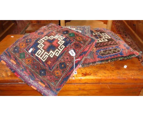 Three carpet (saddle bags) cushion covers