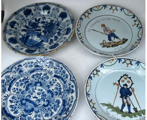 A collection of 18th century and later Dutch plates&nbsp;