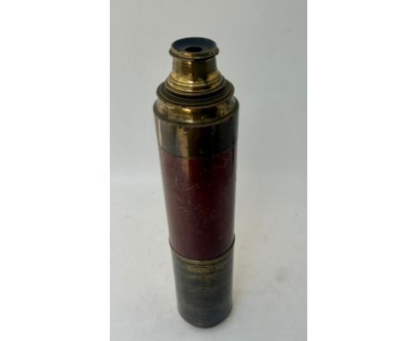 A late 19th cent brass telescope&nbsp;