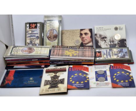 Elizabeth II UK brilliant uncirculated coins in Royal mint packaging; to include, 3 x 1994 &pound;2 Bank of England (K4), 199
