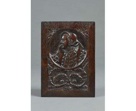 A RENAISSANCE TUDOR OAK FEMALE PORTRAIT PANEL, ENGLISH, CIRCA 1540–1550. A fine quality Tudor portrait panel of a high-status