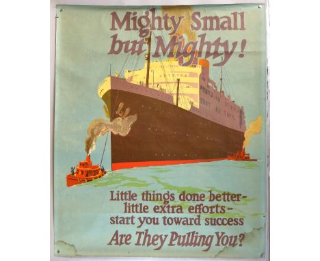 Mighty Small But Mighty! - Vintage lithograph poster, printed by Mather &amp; Company, Chicago in 1929, rolled, 33.5 x 40 inc