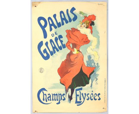 'Palais de Glace Champs Elysees' - Vintage Advertising lithograph, circa late 19th C / Early 20th C poster, printed IMP Chaix