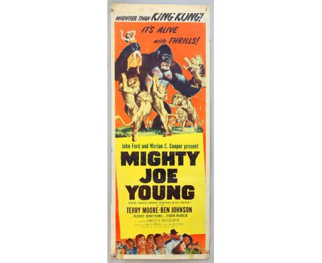 Mighty Joe Young (R-1953) US Insert film poster, folded, 14 x 36 inches