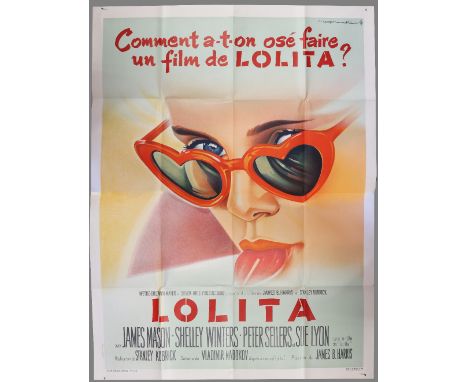 Lolita (R-1980's) French Grande film poster, directed by Stanley Kubrick, credits style, folded, 47 x 63 inches