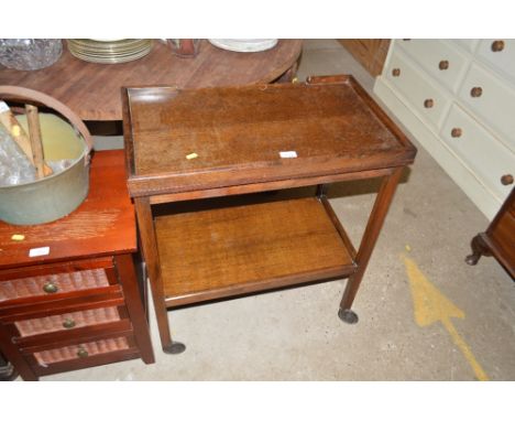 An oak tea trolley / swivel card table, made by Chevin