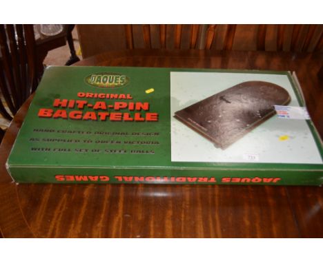 A Jaques Hit -a-Pin bagatelle board, with original box