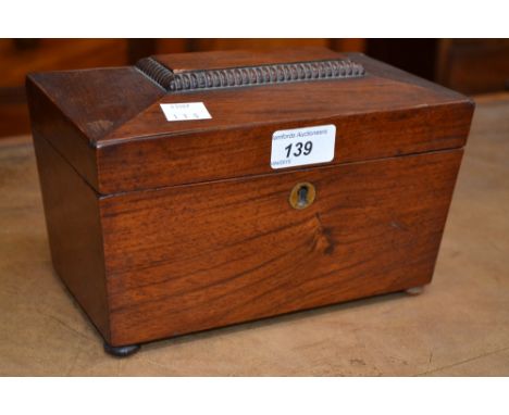 Georgian mahogany tea caddy