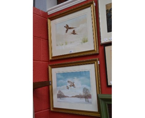 Reg Coche (contemporary)
Red- legged partridge; Ring necked pheasant
a pair, signed, watercolours