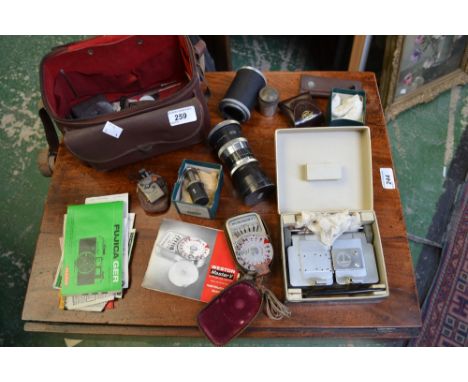 Photography - a Bolex Paillard negative splicer, boxed; light meters; counter; etc 