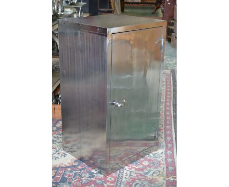 A vintage polished office storage locker