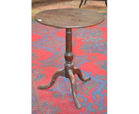 A George III oak tripod table