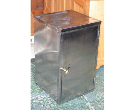 A vintage polished office storage locker