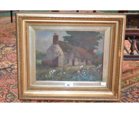 Oil, A Cottage Nr Connemara, L.M.J Morgan 1904