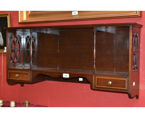 Edwardian inlaid mahogany shelf bracket